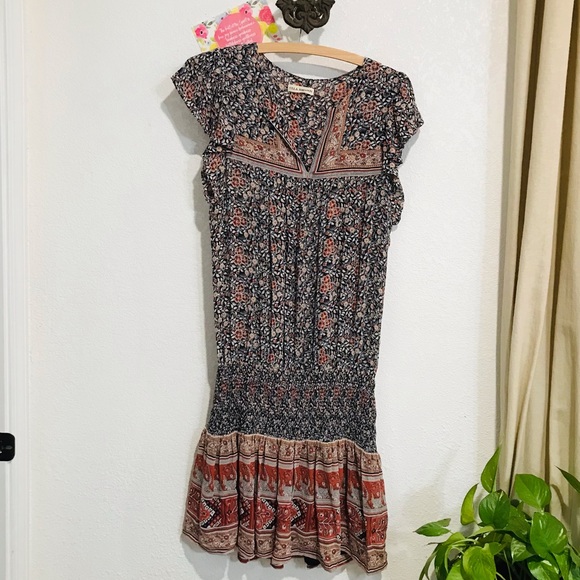 Ulla Johnson Dress Simone Floral Print Silk Cap Sleeve Blouson Mini Women Size 8 - Picture 6 of 16